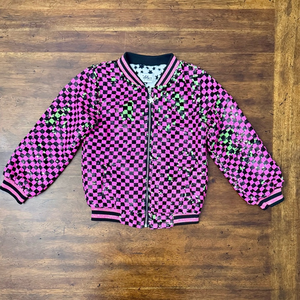 Lola + The Boys Skater Princess Sequined Jacket Size 8 Like New